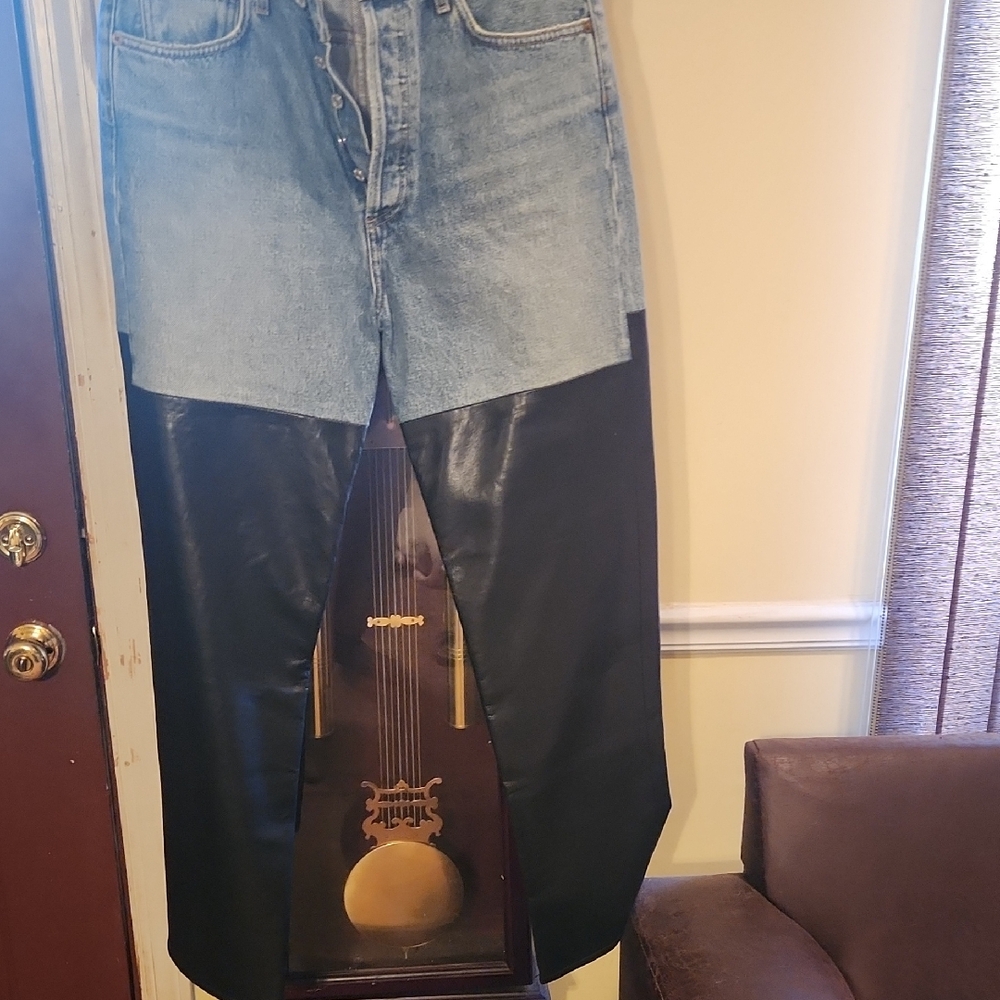 Agolde Contrast Blue and Black Women's Jeans